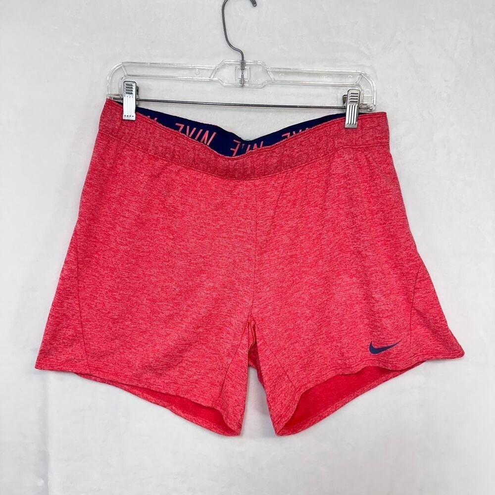 Nike Pink Medium‎ Shorts Dri-Fit Wicking Stretchy Marbled Running Active Outdoor
